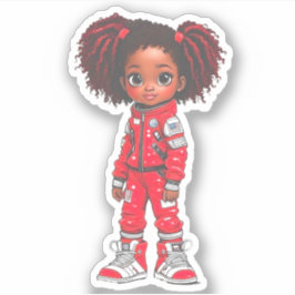 Ein Mitglied des Astronautenteams - Rot Aufkleber