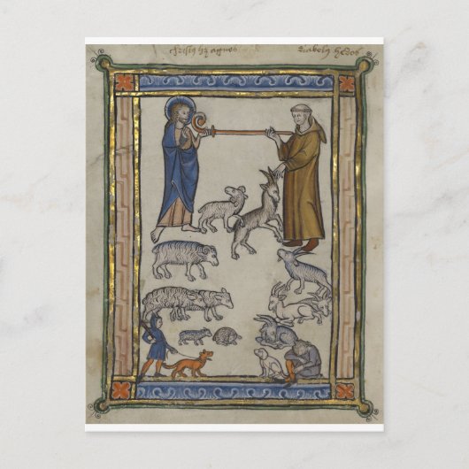 Ein mittelalterliches Bestiar Postkarte (Vorderseite)