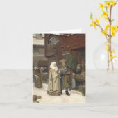 Ein mittelalterliches Weihnachten Karte (Gelbe Blume)