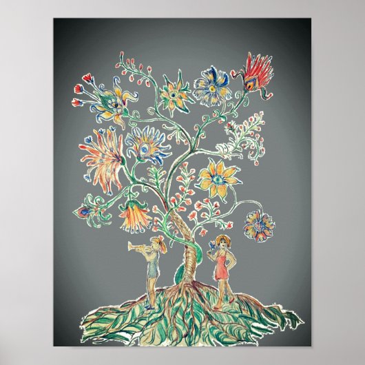Ein moderner Baum des Lebens Poster (Vorne)