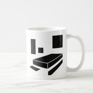 Ein moderner Mug mit Rechtecken und Quadraten. Kaffeetasse
