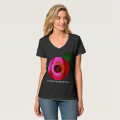 Ein moderner T - Shirt der Rose (Vorderseite Vollansicht)