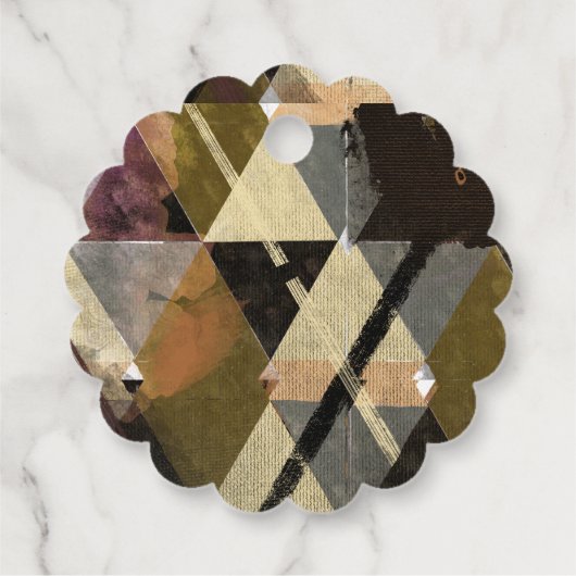 Ein modernes abstraktes Design Geschenkanhänger (Rückseite)