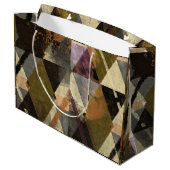 Ein modernes abstraktes Design Große Geschenktüte (Rückseite Schrägansicht)