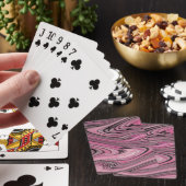 Ein modernes abstraktes rosa schwarzes spielkarten (In Situ)