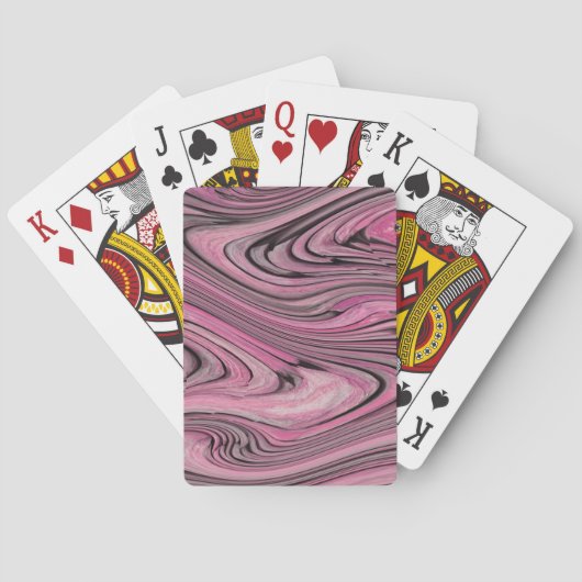 Ein modernes abstraktes rosa schwarzes spielkarten (Rückseite)