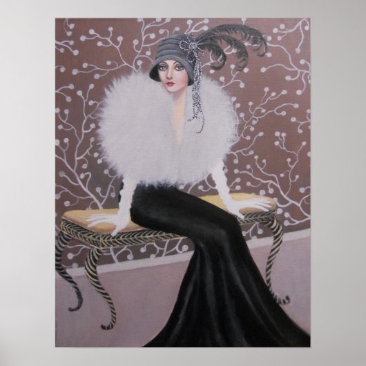 EIN MODERNES ART DECO LADY POSTER (Vorne)