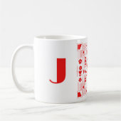 Ein modernes Bauhaus Valentinstag Kaffeetasse (Links)