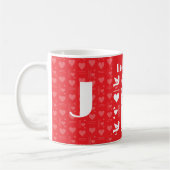 Ein modernes Bauhaus Valentinstag Kaffeetasse (Links)