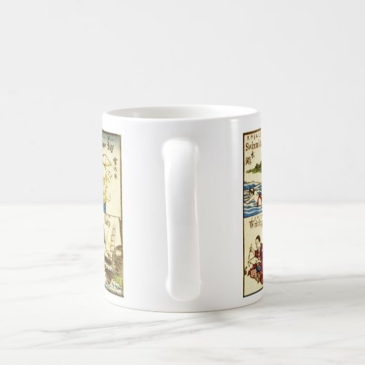 Ein modernes Gemisch von Englisch fasst Tasse ab (Henkel)