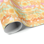 Ein modernes Glück zum Geburtstag Geschenkpapier (Rolleneckpunkt)
