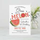 Ein modernes in einem Melon | Sommerlicher Kinderg Einladung (Stehend Vorderseite)