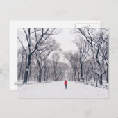 Ein modernes kleines rotes Reithaus im Central Par Postkarte (Vorne/Hinten)