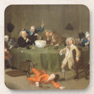 Ein modernes Mitternachtsgespräch, c.1732 (Öl ka Getränkeuntersetzer