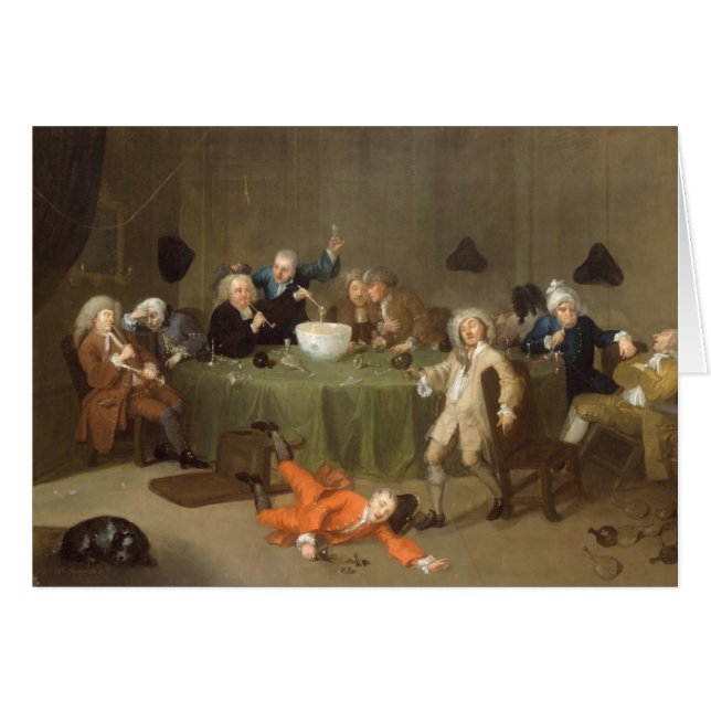 Ein modernes Mitternachtsgespräch, c.1732 (Öl kann (Vorderseite (Horizontal))