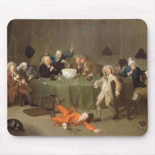 Ein modernes Mitternachtsgespräch, c.1732 (Öl kann Mousepad (Vorne)