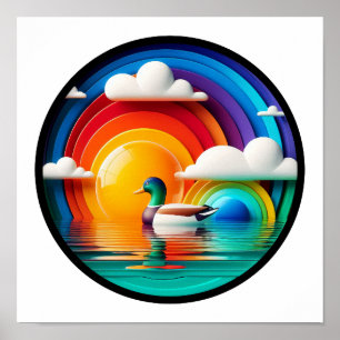 Ein modernes, naturthematisches abstraktes Poster