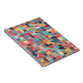 Ein modernes Notebook mit lebhaftem Mosaikdesign Notizblock (Rechte Seite)