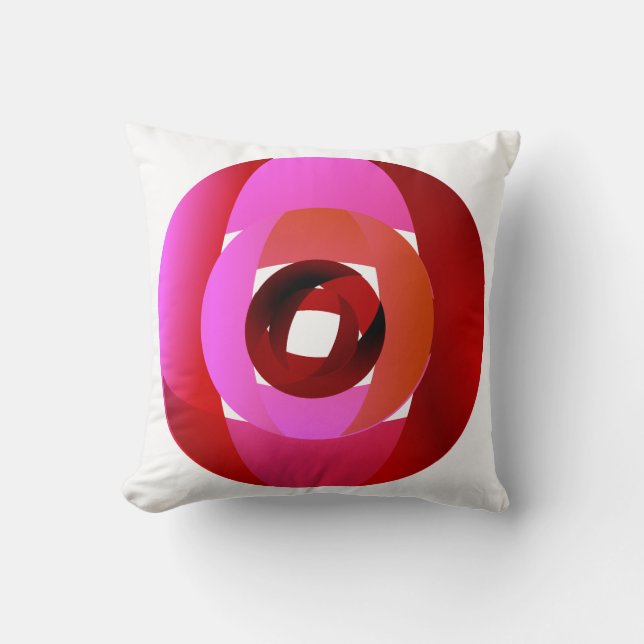 Ein modernes Rose-Kissen Kissen (Vorderseite)