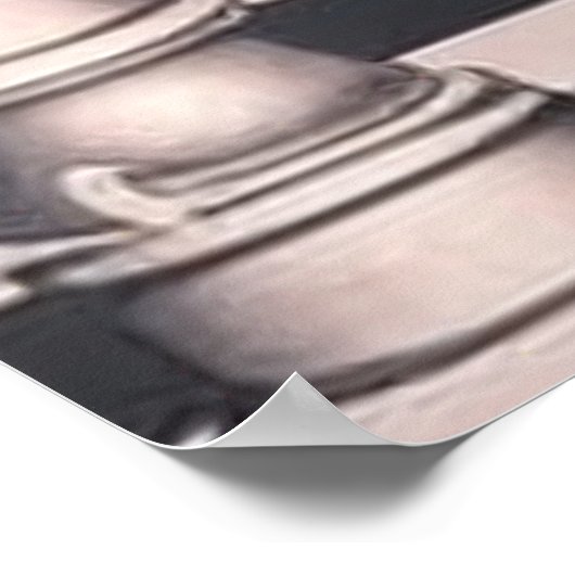 Ein modernes surrales abstraktes Schachbrett und F Poster (Ecke)