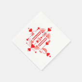 Ein modernes und romantisches Monogramm-Initial-De Serviette (Ecke)
