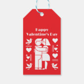 Ein modernes Valentinstag im Bauhaus-Stil Geschenkanhänger (Rückseite)
