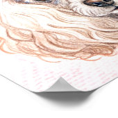 Ein modischer Hund, der in einem Plakat für mensch (Ecke)