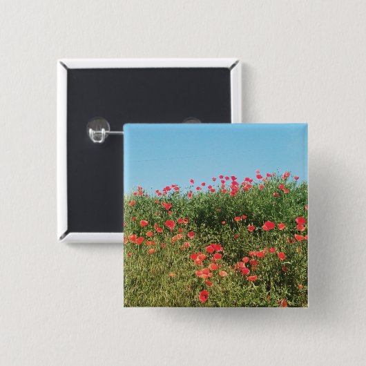Ein Mohnfeld Button (Vorne & Hinten)