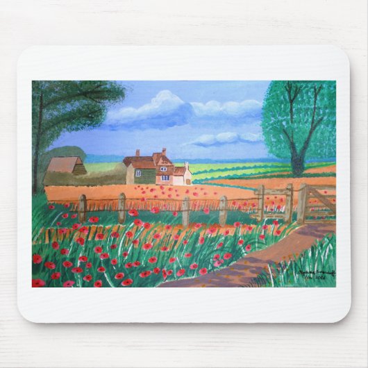 Ein Mohnfeld Mousepad (Vorne)