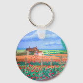 Ein Mohnfeld Schlüsselanhänger (Vorderseite)