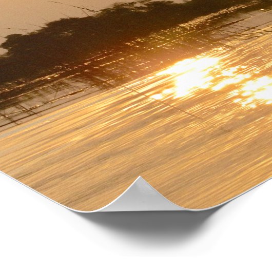 Ein Mokoro auf dem Okavango-Delta, Botswana, Afrik Poster (Ecke)