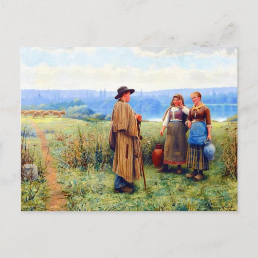 Ein Moment der Untätigkeit von Daniel Ridgway Knig Postkarte (Vorderseite)