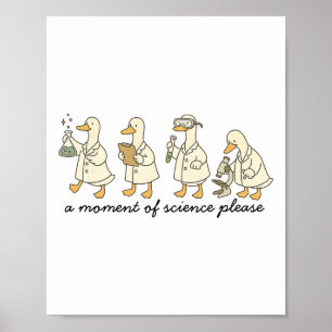 Ein Moment der Wissenschaft, bitte lustiger Wissen Poster