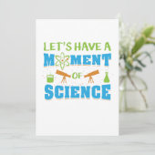 Ein Moment der Wissenschaft bitte Schweigen zu Wis Dankeskarte (Stehend Vorderseite)