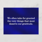 Ein Moment des Dankes Postkarte (Vorderseite)