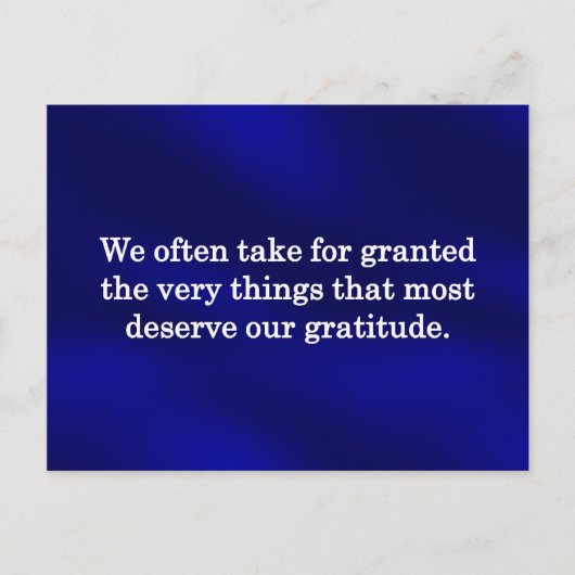 Ein Moment des Dankes Postkarte (Vorderseite)