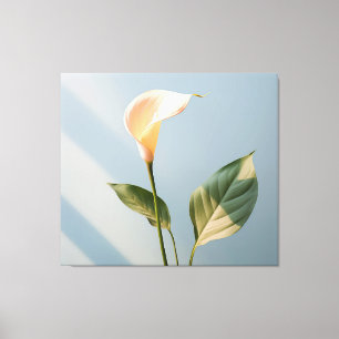 Ein Moment des Friedens Calla Lily Minimaler Reali Leinwanddruck