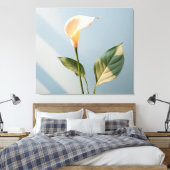 Ein Moment des Friedens Calla Lily Minimaler Reali Leinwanddruck (Insitu (Schlafzimmer))
