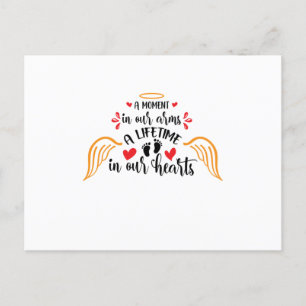 Ein Moment in unseren Armen ein Leben in unseren H Ankündigungspostkarte