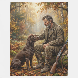 Ein Moment nach der Jagd Fleecedecke
