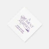 Ein Moment verdient violette Abschlussfeier Serviette (Ecke)