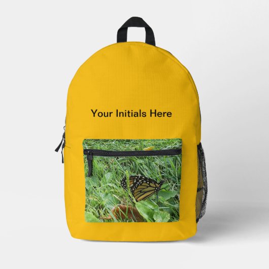 Ein Monarchen-Schmetterling Bedruckter Rucksack (Vorderseite)