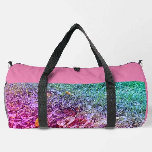 Ein Monarchen Schmetterling, Druck, Schnitt, Nähen Duffle Bag (Rückseite)