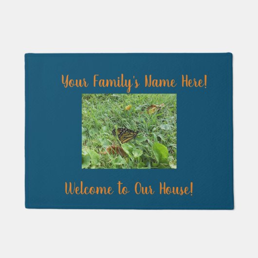 Ein Monarchen-Schmetterling Fußmatte (Vorderseite)