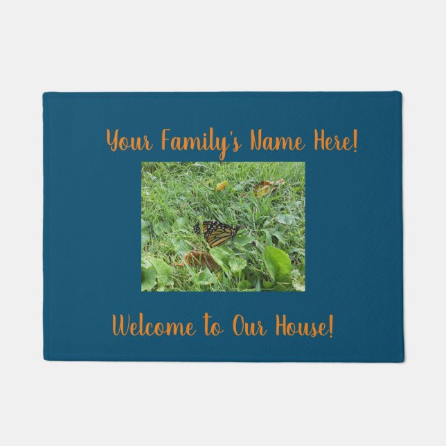 Ein Monarchen-Schmetterling Fußmatte (Vorderseite)