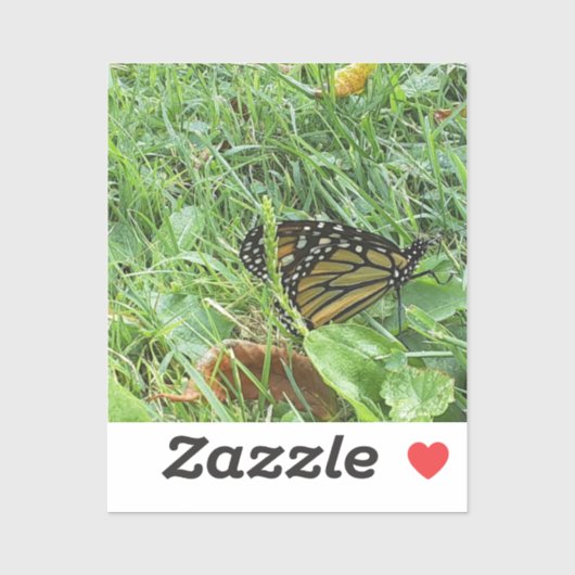 Ein Monarchschmetterling, kundenspezifisch geschni Aufkleber (Blatt)