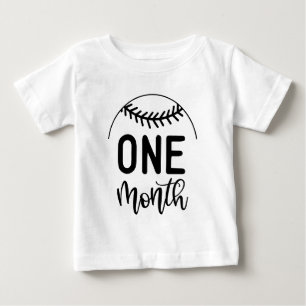 Ein Monat Baseball Baby Meilenstein - T-shirt