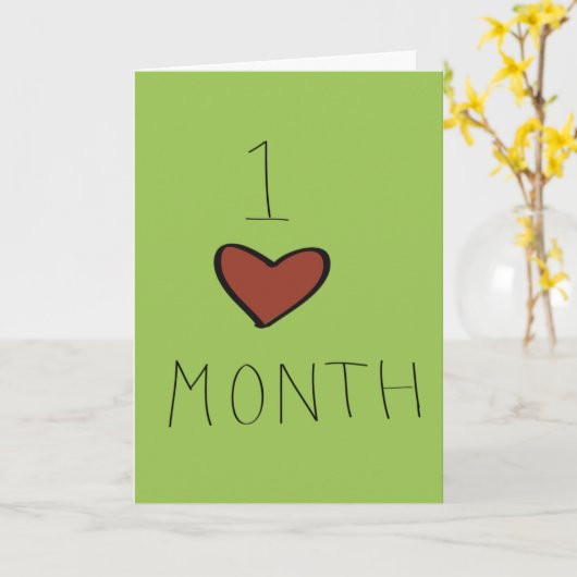 Ein Monat Jahrestag Karte (Gelbe Blume)