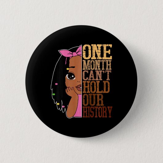 Ein Monat kann den schwarzen Geschichtsmonat Afrik Button (Vorderseite)