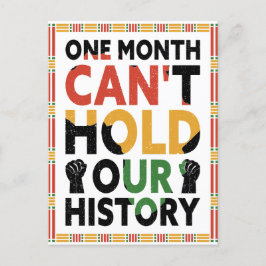 Ein Monat kann unser Geschichtsbuch nicht halten Postkarte